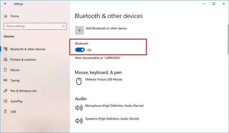 Windows 10 confirma el adaptador Bluetooth