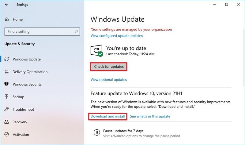 Windows 10 descarga actualizaciones opcionales