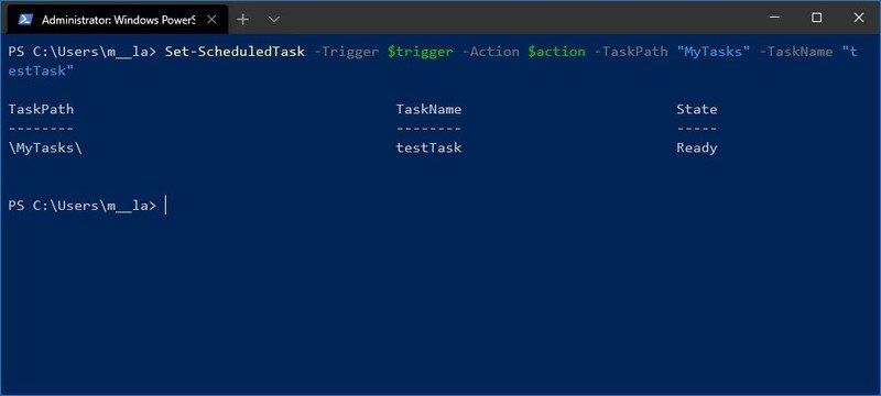 Tarea programada de actualización de PowerShell