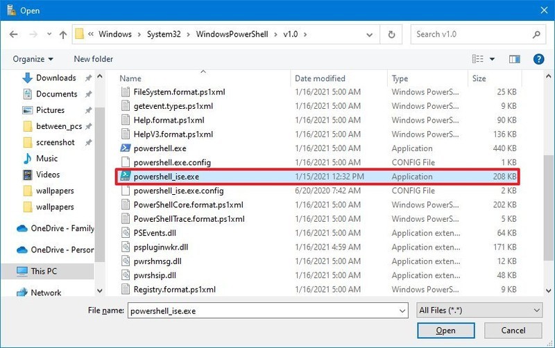 Deshabilitar Powershell ISE de 32 bits