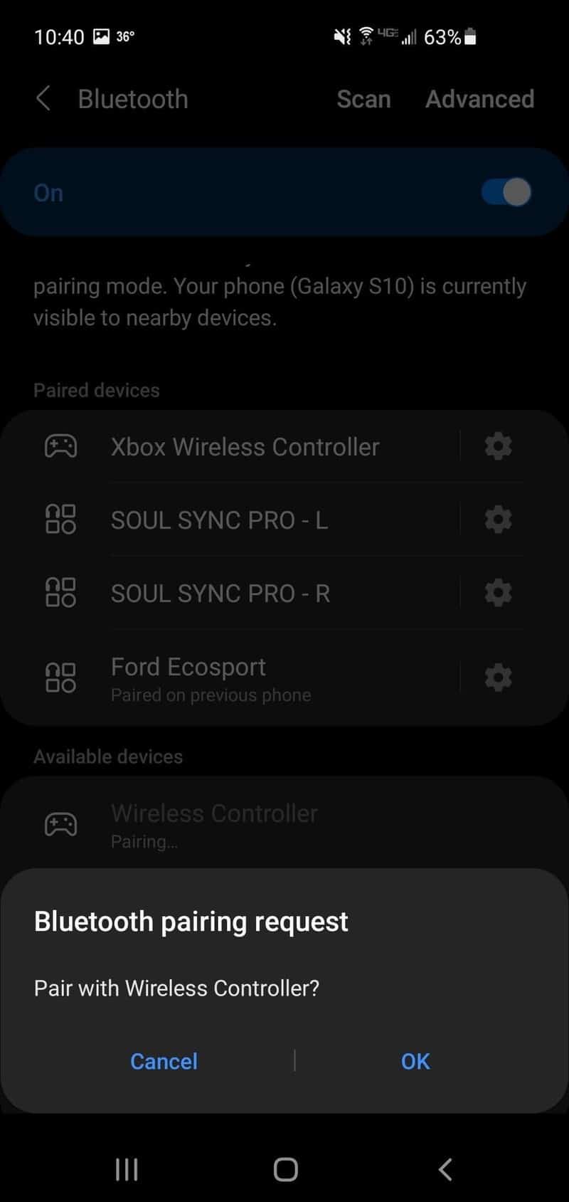 Configuración rápida de Android Dualsense