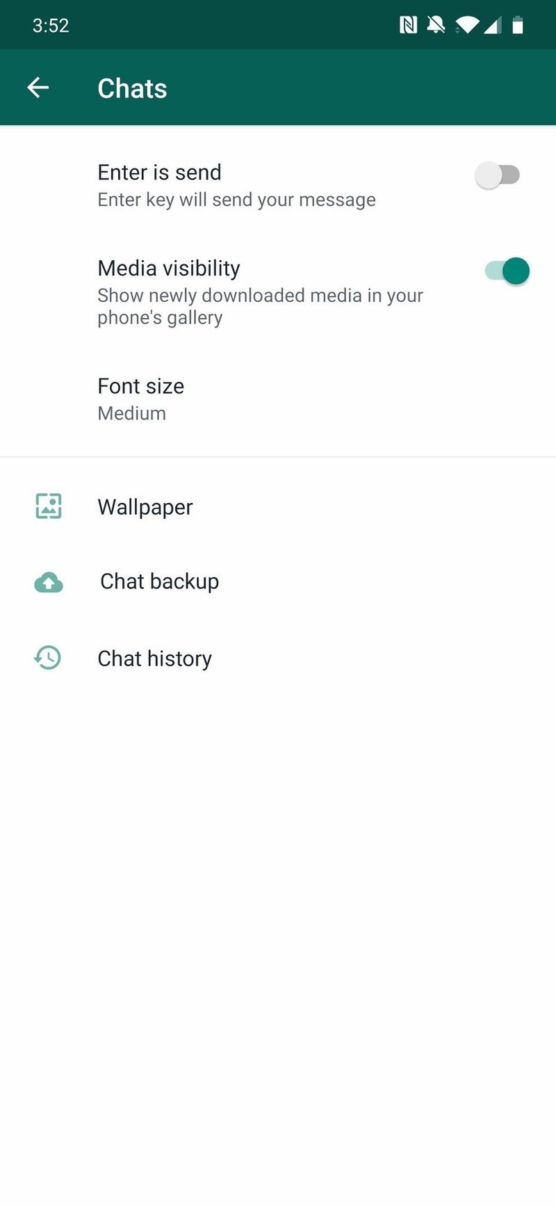 Mensajes de respaldo de WhatsApp para Android