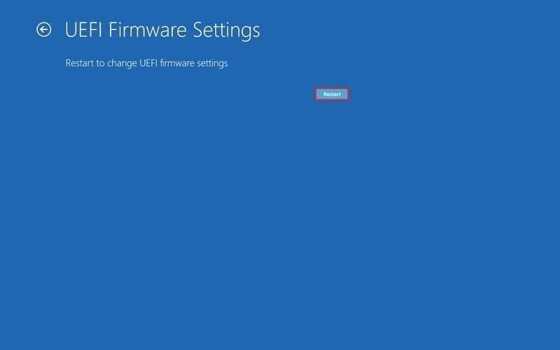 Reinicie Windows 10 para ingresar a BIOS / UEFI