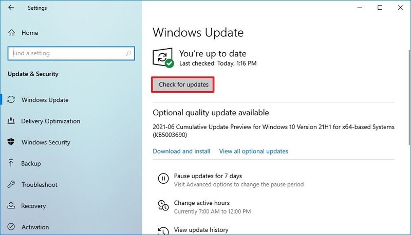 Descarga de Windows 11 desde Windows Update