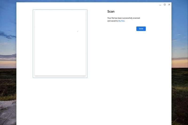 Captura de pantalla de Chromebook Scan