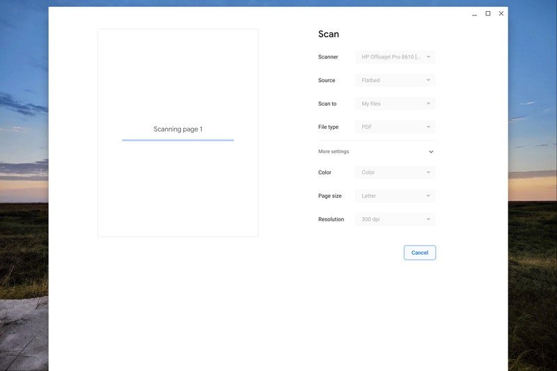 Captura de pantalla de Chromebook Scan
