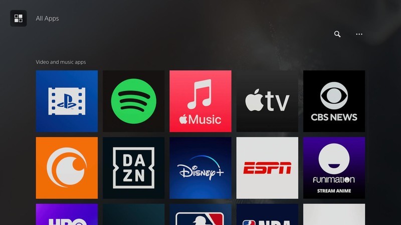 Aplicación Apple Music PS5 Media Store