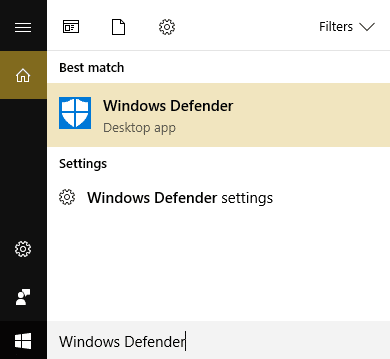 Buscar Windows Defender