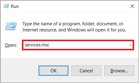 Escriba services.msc en el cuadro de comando de ejecución y luego presione enter |  Cómo abrir el Administrador de servicios de Windows