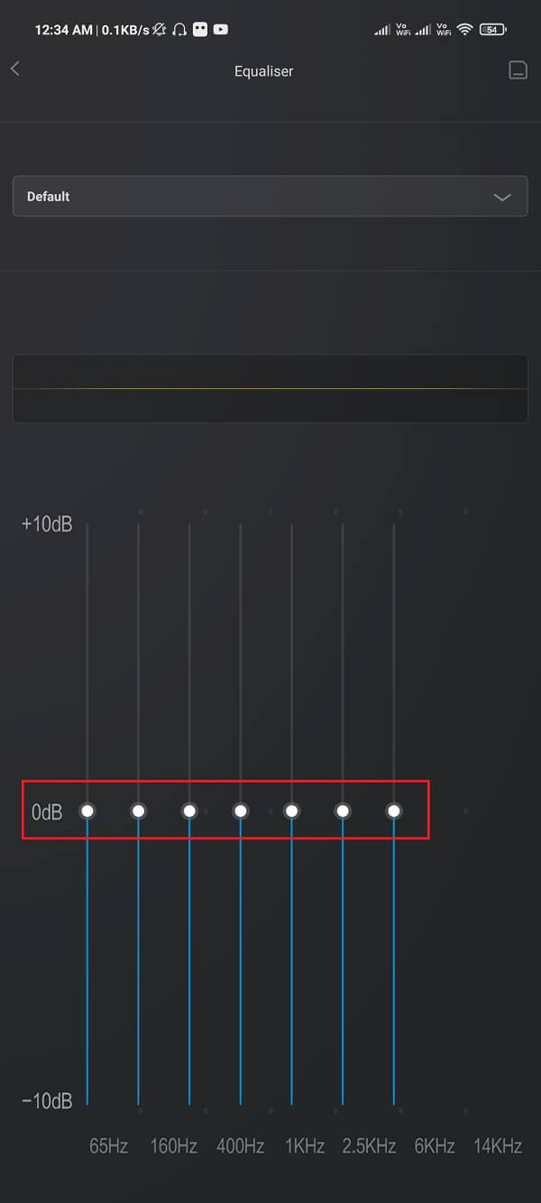 Configuración del ecualizador