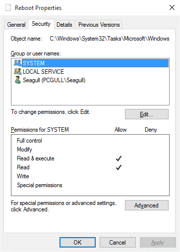 Ahora asegúrese de que la configuración de seguridad esté configurada de la siguiente manera