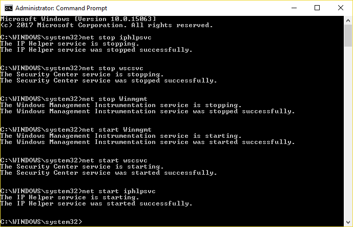 Solucione el alto uso de CPU por WmiPrvSE.exe reiniciando varios servicios de Windows