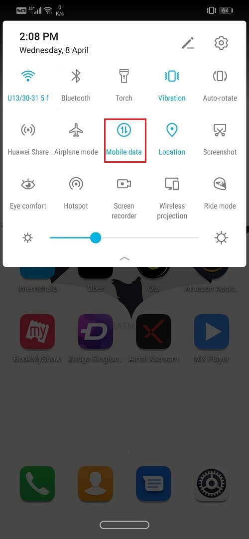 Desactivar datos móviles |  Arreglar Android conectado a WiFi pero sin Internet