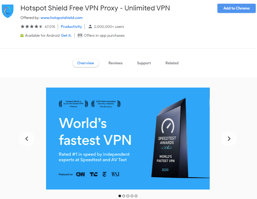 Escudo de punto de acceso VPN |  La mejor VPN para Google Chrome para acceder a sitios bloqueados