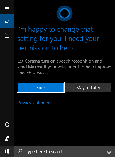 Habilitar Hola Cortana