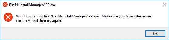 Arreglar el error de AMD Windows no puede encontrar Bin64 –Installmanagerapp.exe