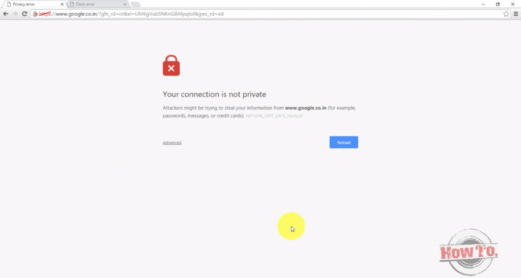 Arreglar su conexión no es un error privado en Chrome NET::ERR_CERT_COMMON_NAME_INVALID