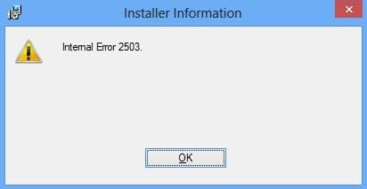 Error interno 2503