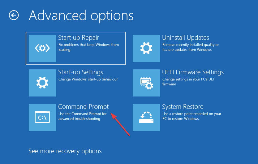 El símbolo del sistema para reparar bootrec no se reconoce en Windows 11