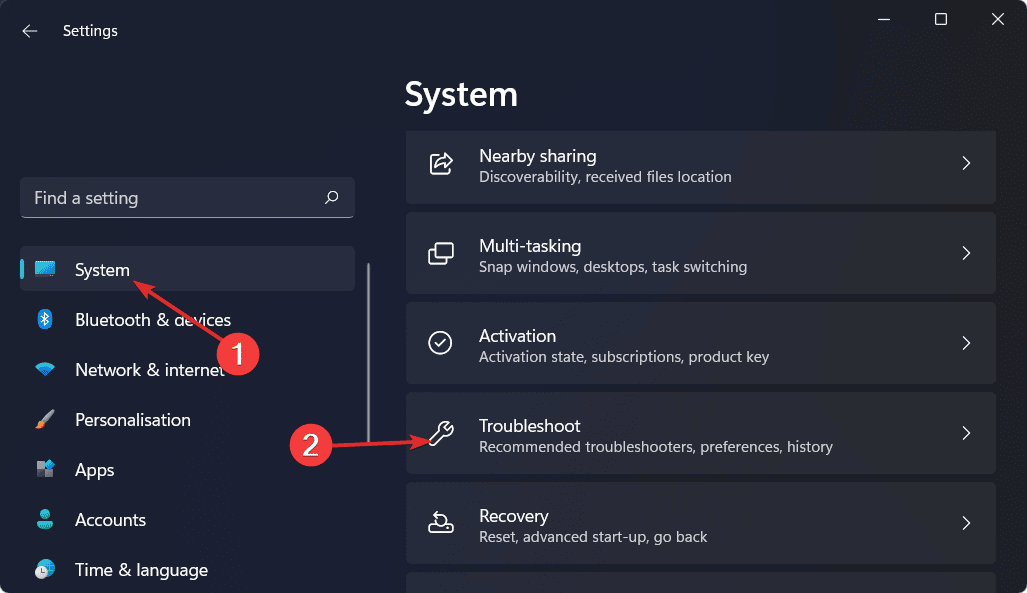 error del sistema de solución de problemas de Windows 11 después de la actualización