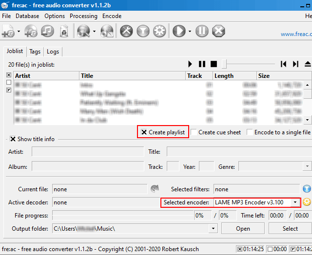 Copia un CD de audio a MP3 con fre:ac