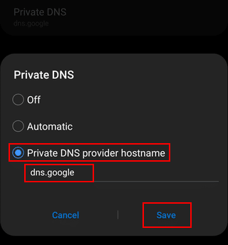 Cambio de DNS en Android 9